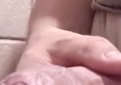 Cock Ring in a Public Bathroom Is Fun!