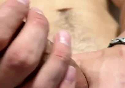 Young Muscle Guy Jerk off His Beautiful Uncut Cock