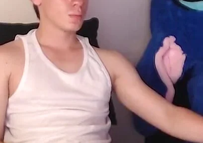 Big Young Latino Masturbates Over Pants