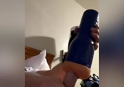 Using My Fleshlight In A Hotel Room Until Cum