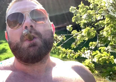 Smoking My Cigar Outdoors in the Summer Heat