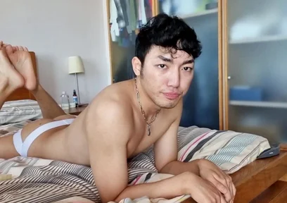 Fucking My Hot Asian Twink Step Brother in Our Dads Bed Part 1