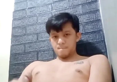 Horny Asian Twink Works His Hard Cock Until He Cums