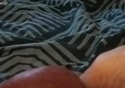 My Friend Lies on the Bed and Plays with His Big Cock