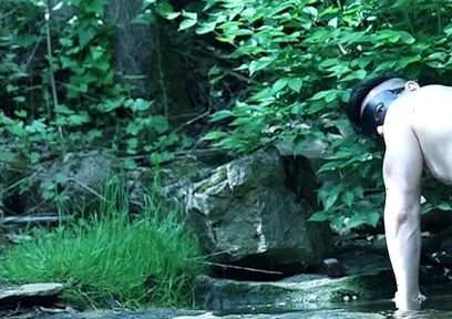 Flexing by the Waterfall, Trying to Sneak a Little Private Moment…