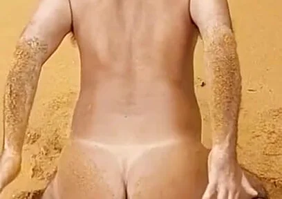 Ladysilva Naked on the Beach Horny with a Cock in Her Ass