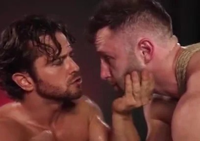 Leather master cock sucking bound boy