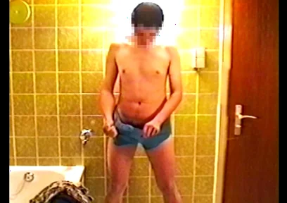 Erect Penis Pee and Hump Masturbation with Hi8 Camera