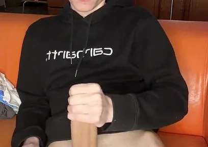 Hand Pump Session Builds to Uncontrollable Twink Cum