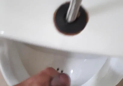 I Jerk off in a Public Bathroom, I Cum and I Swallow My Cum