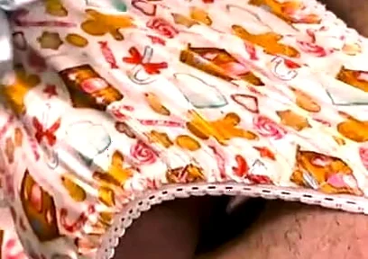 Satin Gingerbread Thong Play
