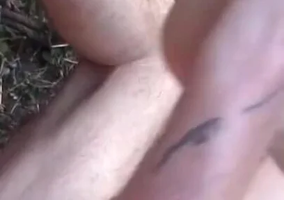 Philip fucked bareback in the garden by 2 boys