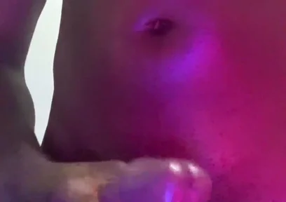 Stroking My Big Black Cock Massive Cumshot