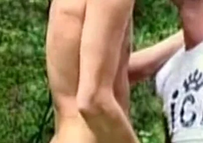 Straight twink fucked outdoor for fist time