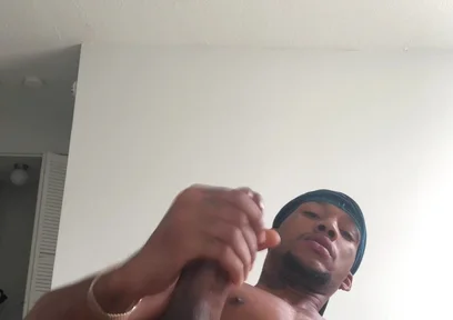 Horny Black Guy Jerks off